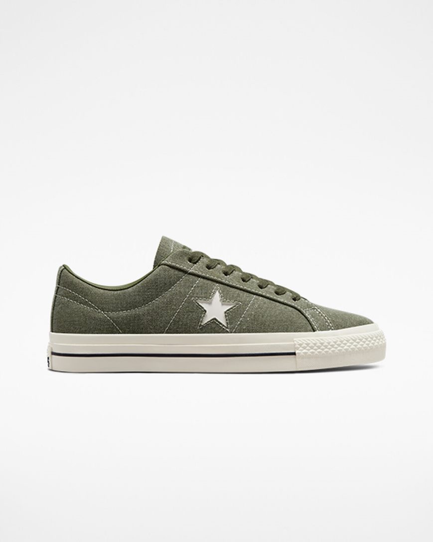Men\'s Converse CONS One Star Pro Workwear Skate Shoes Olive / Black | AU 1084CY
